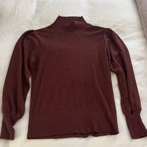 Burgundy Mock Neck Sweater